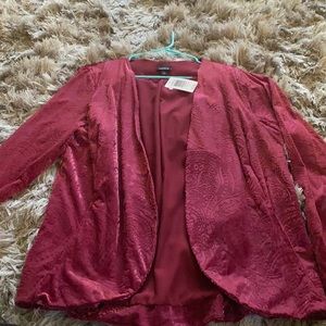 Torrid read burn out velvet blazer size one